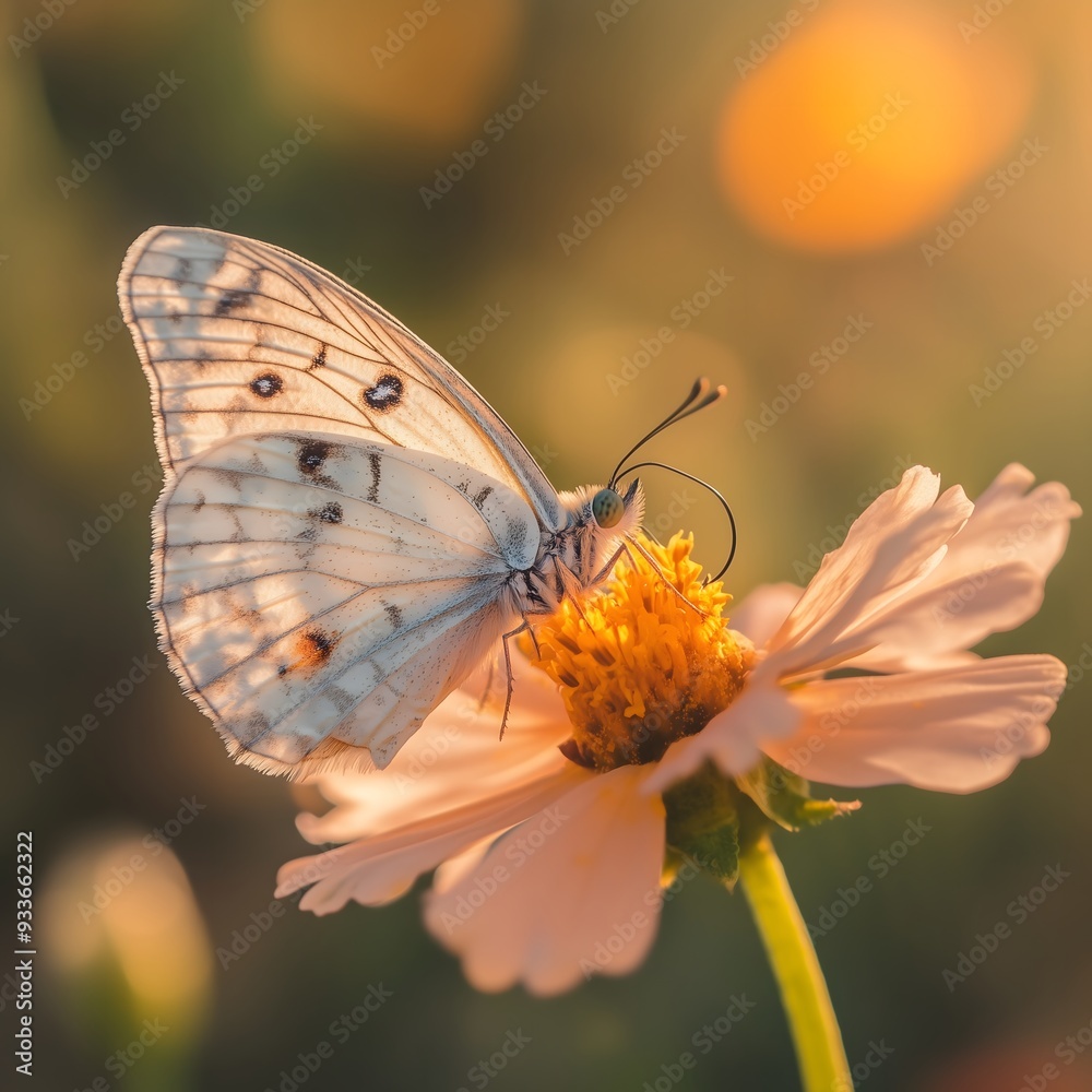 Obraz premium Butterfly at Golden Hour