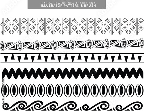 Illustrator Tribal Pattern and Brush_Papua New Guinea