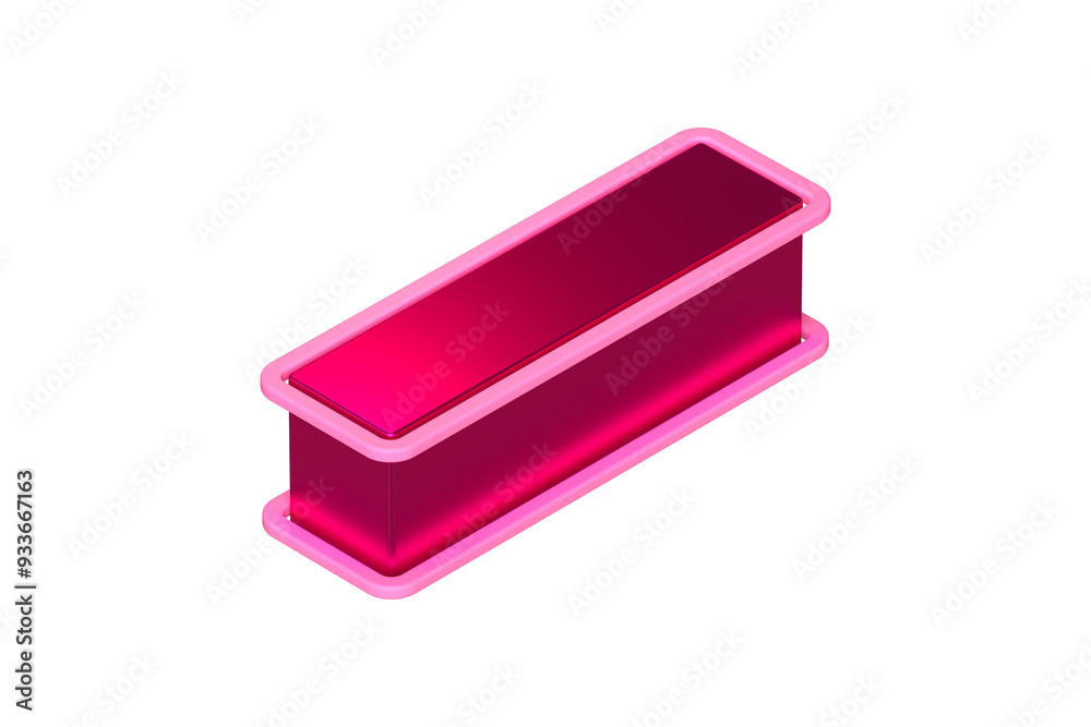 Top view 3D letter I in bright pink. Isometric 3D rendering display typography suitable for poster, web, advertising and modern design projects. Top view 3D letter I in bright pink. Isometric 3D rendering display typography suitable for poster, web, advertising and modern design projects.