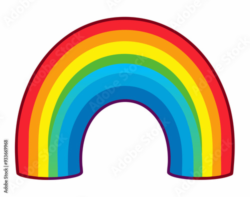 Rainbow cartoon illustration stock illustration