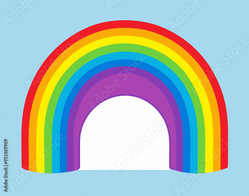 Rainbow cartoon illustration stock illustration