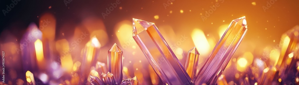 A stunning close-up of vibrant crystals reflecting warm light, creating a mesmerizing abstract background with rich colors. A stunning close-up of vibrant crystals reflecting warm light, creating a mesmerizing abstract background with rich colors.