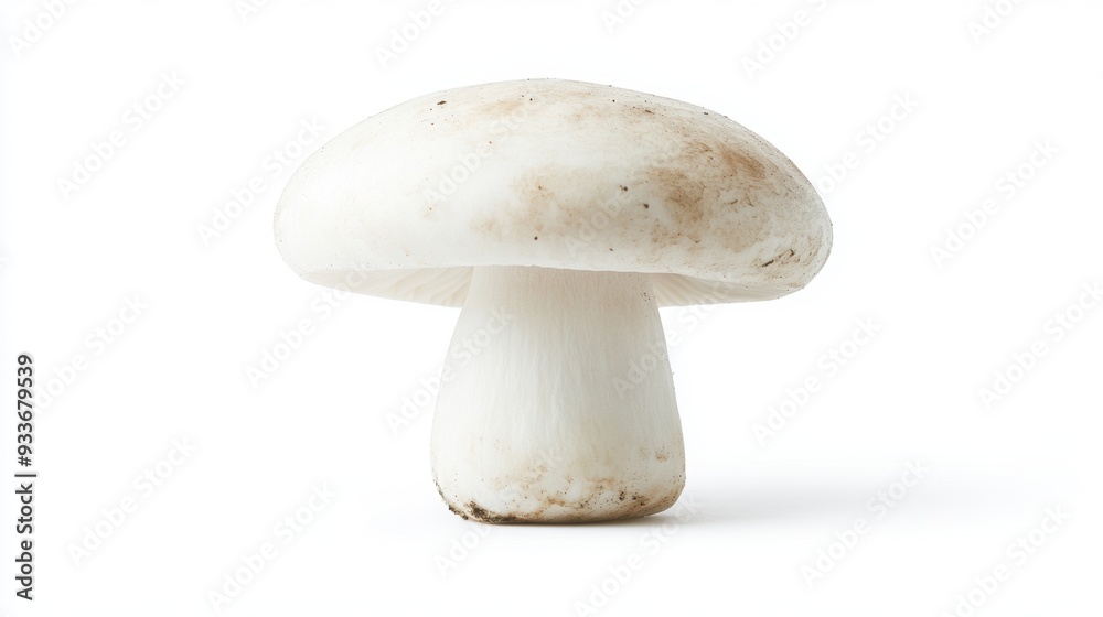 High resolution image of a white button mushroom isolat High resolution image of a white button mushroom isolat