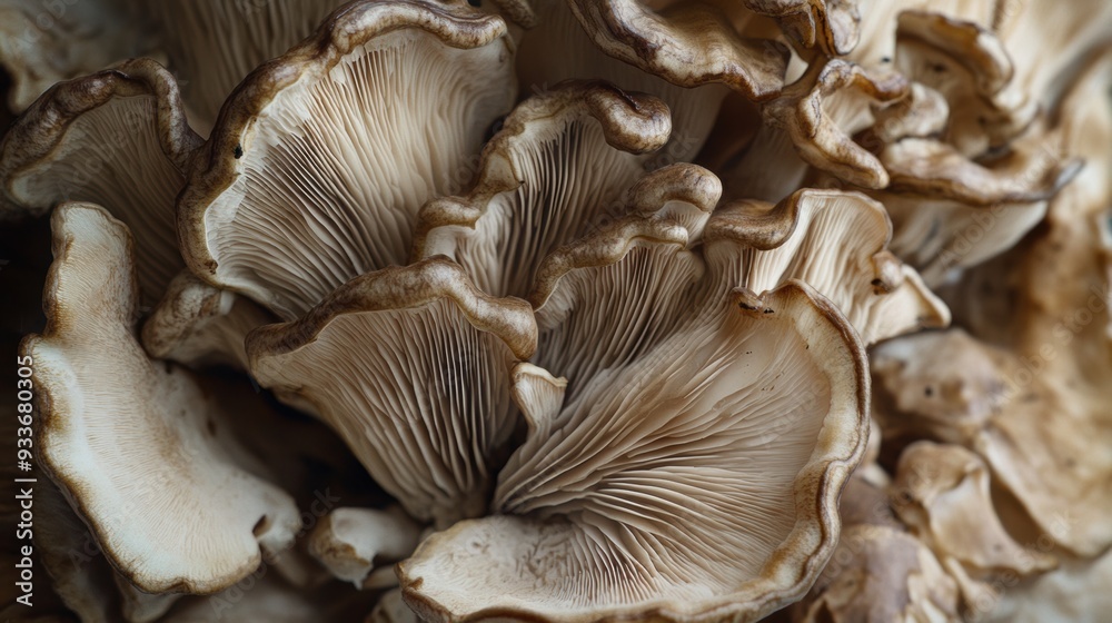 Maitake mushroom with its unique frilly appearance Maitake mushroom with its unique frilly appearance