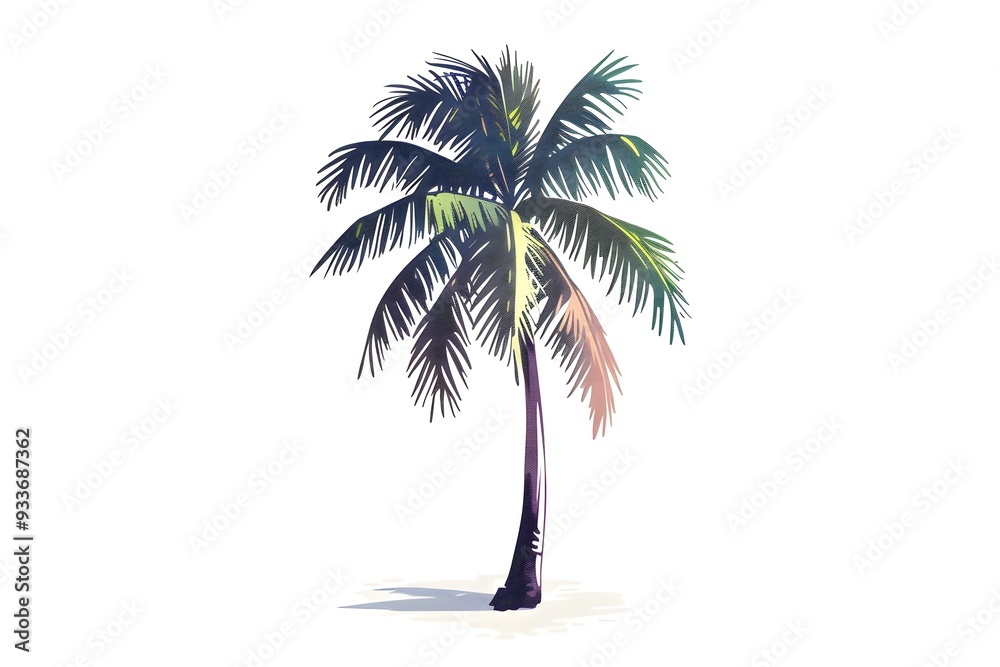 Obraz premium palm tree isolated on white