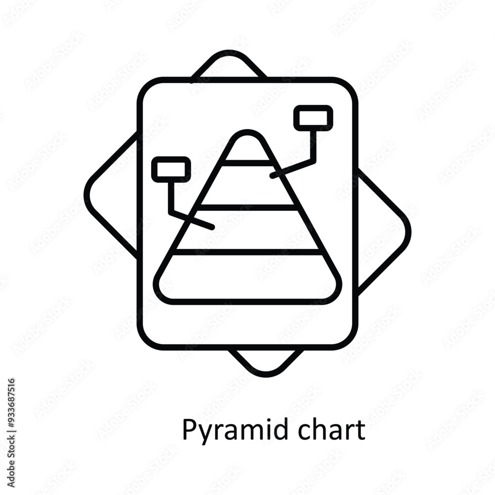 Pyramid chart vector outline Icon Design illustration. Smart Home and Technology Symbol on White background EPS 10 File Pyramid chart vector outline Icon Design illustration. Smart Home and Technology Symbol on White background EPS 10 File