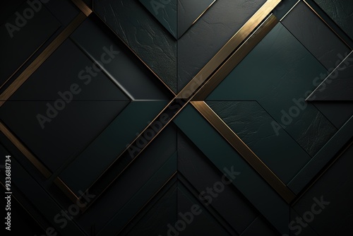 Abstract dark textured background with gold accents.