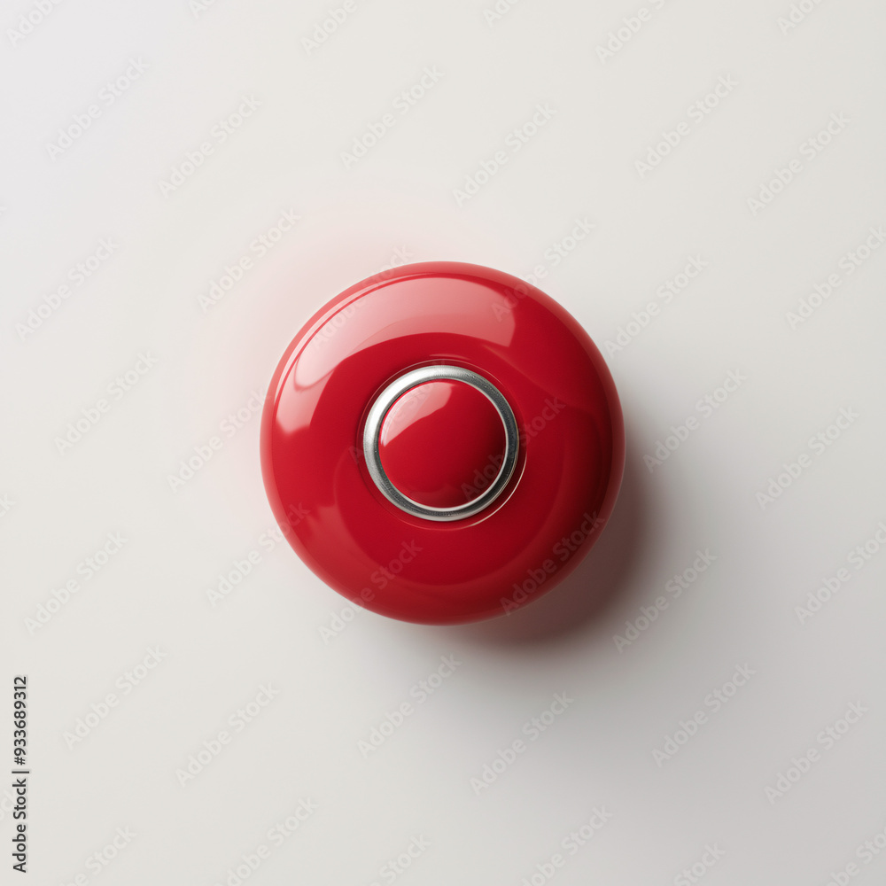 Button against white background  