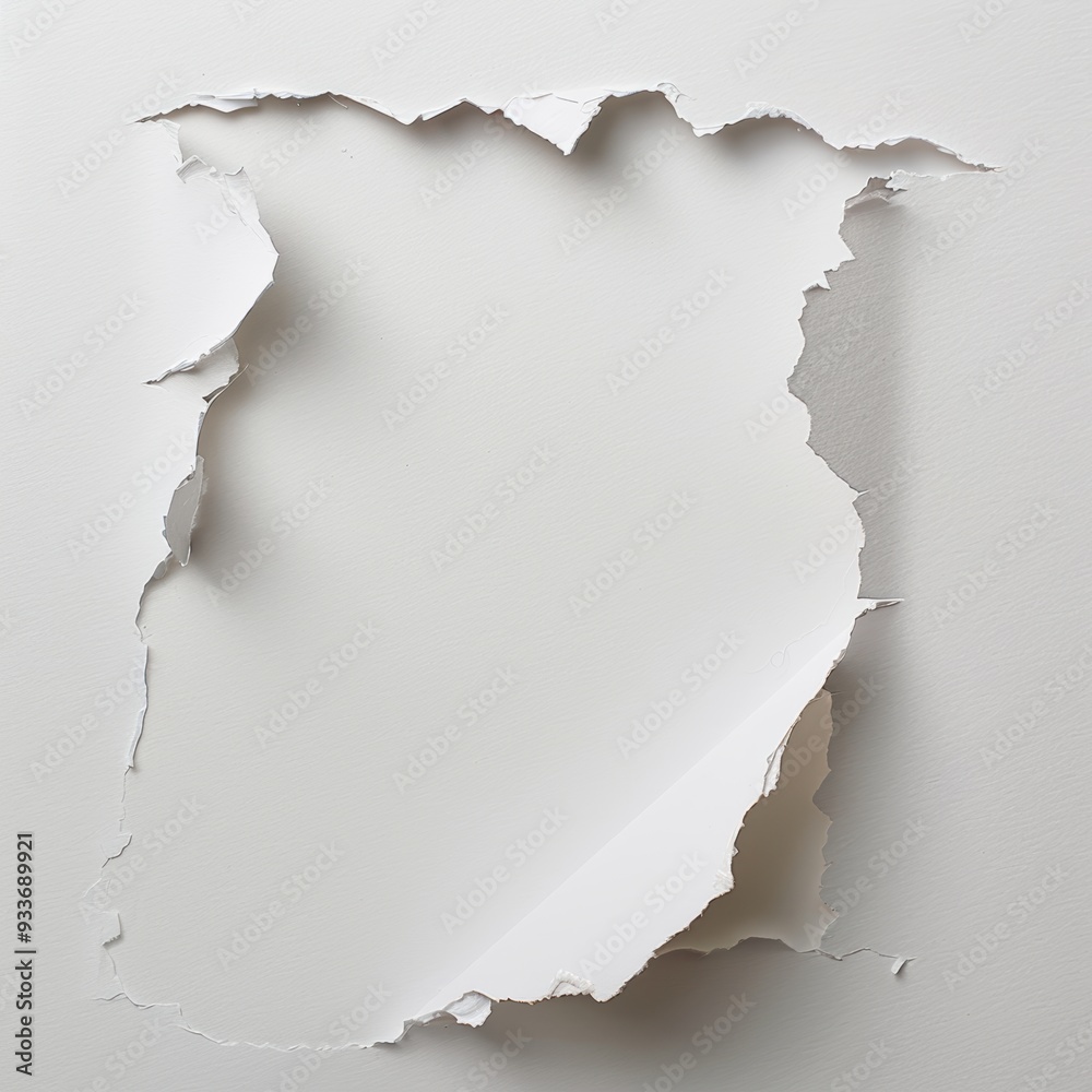 Ripped white paper background Ripped white paper background