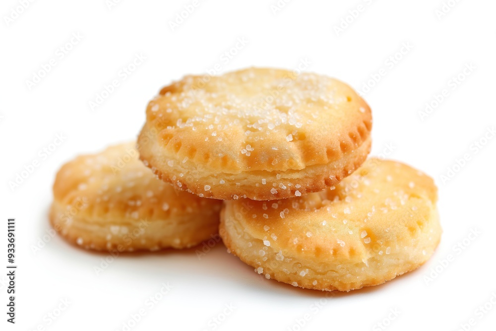 Delicious butter cookies on white background, closeup. Sweet pastry Delicious butter cookies on white background, closeup. Sweet pastry