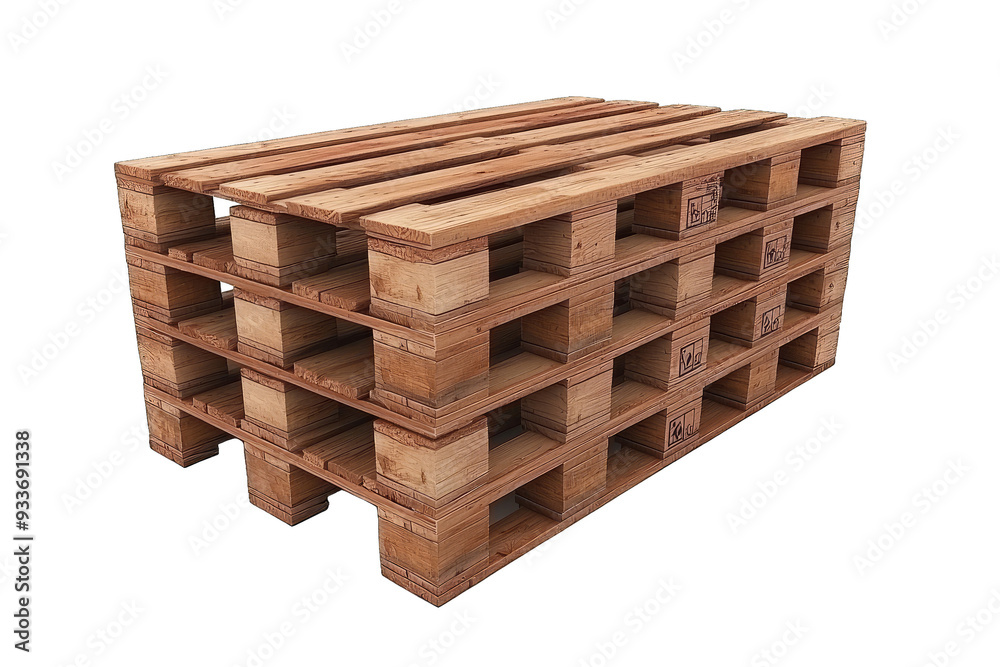 A stack of wooden pallets, ideal for storage solutions and shipping needs in various industries, showcasing durability and utility. A stack of wooden pallets, ideal for storage solutions and shipping needs in various industries, showcasing durability and utility.