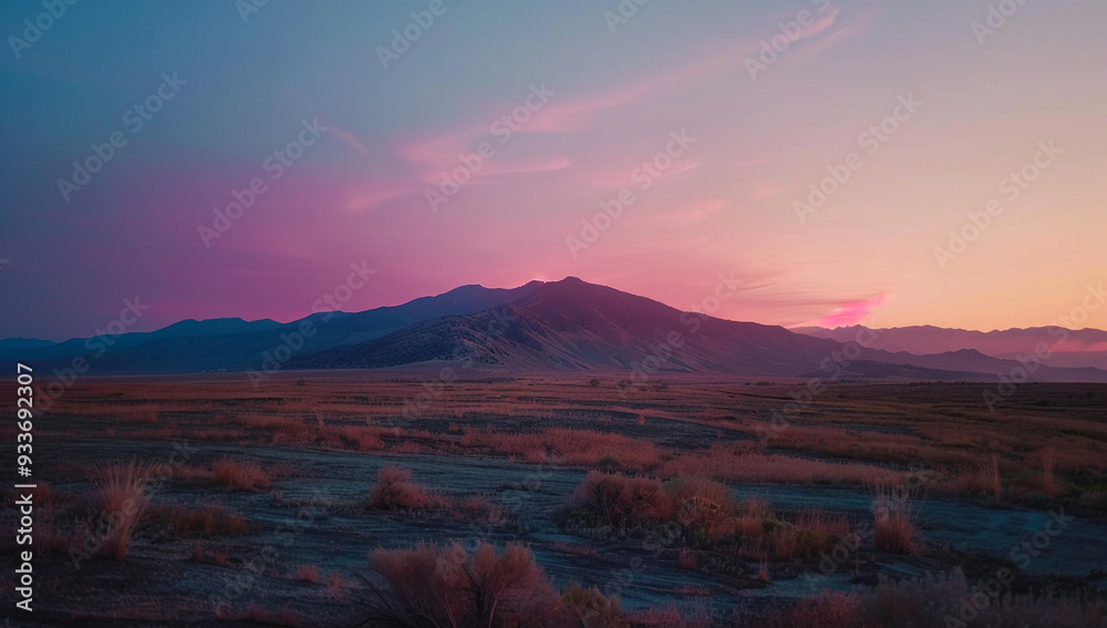 a dome mountain glowing in the soft, pink hues of a sunset a dome mountain glowing in the soft, pink hues of a sunset