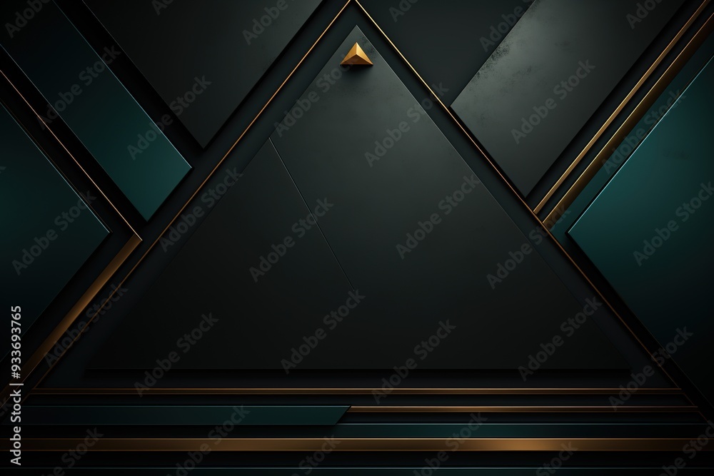 Obraz premium Abstract geometric background with a triangular frame.