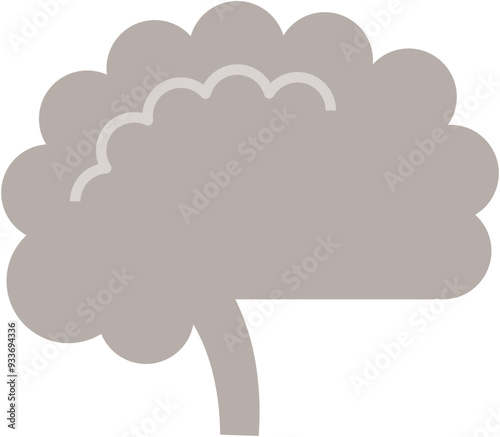 Illustration of a stylized human brain in pink tones, symbolizing intellect and mental health.