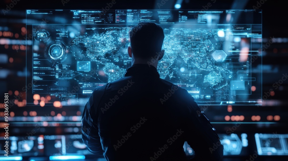 Tactical Human Commander Engaging AI Forces Using Holographic Maps for Strategic Planning
