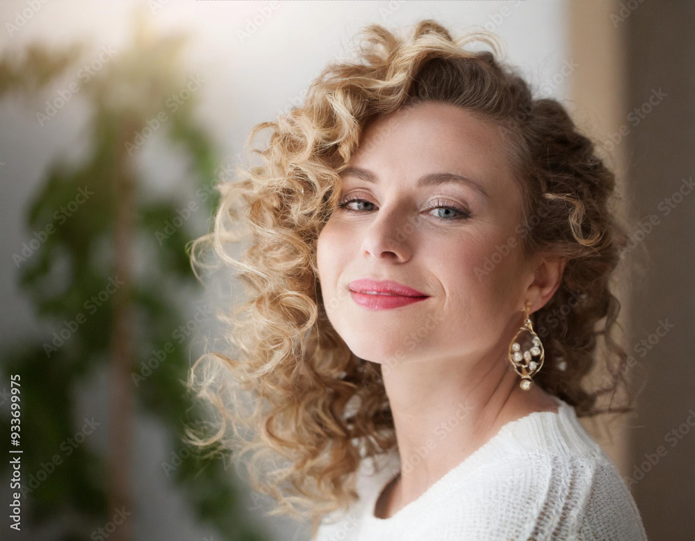 Naklejka premium Loki kręcone włosy