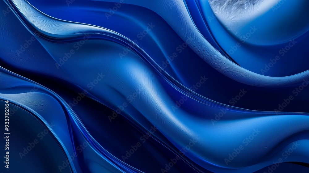 Obraz premium Abstract Blue Curved Lines Background