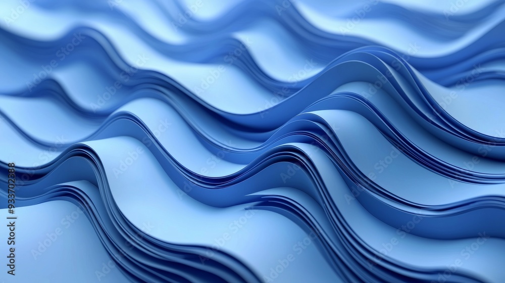 Obraz premium Abstract Blue Wavy Background Texture