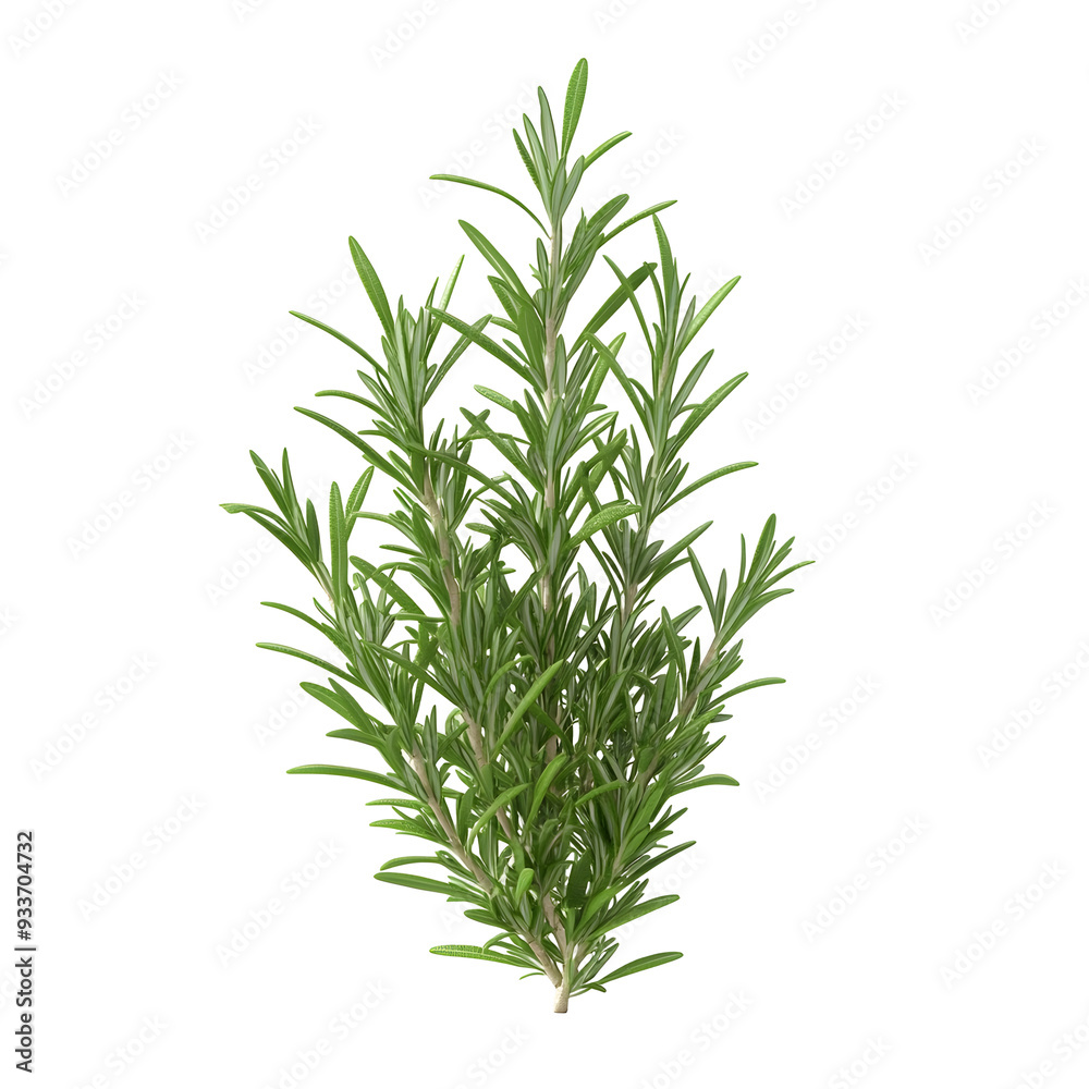 Fototapeta premium photography of aromatic rosemary plant isolated on plain white background transparent png