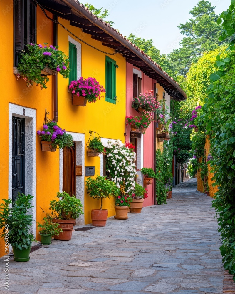 Fototapeta premium Colorful Italian Village Street