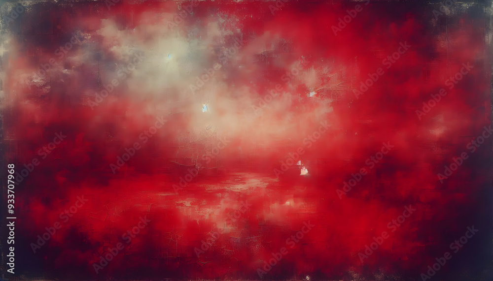 Naklejka premium A textured, red background with darker shades and subtle cracks, creating a vintage or aged look.