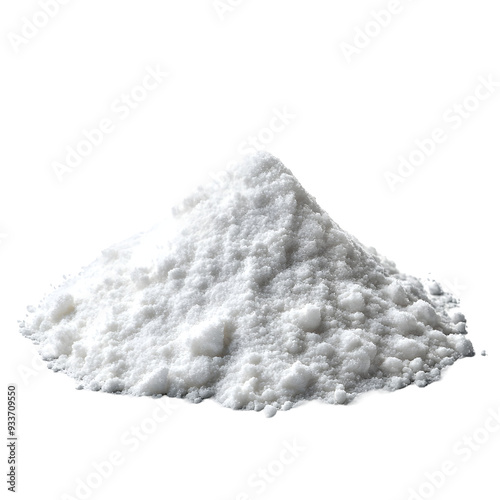 Pile of Baking Soda Crystals on Plain White background transparent png 