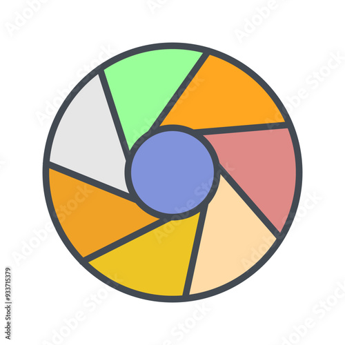 Aperture Artifacts Vector Icon