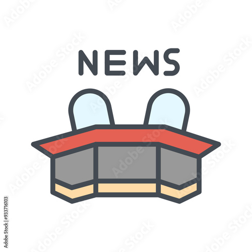 Newsroom Vector Icon