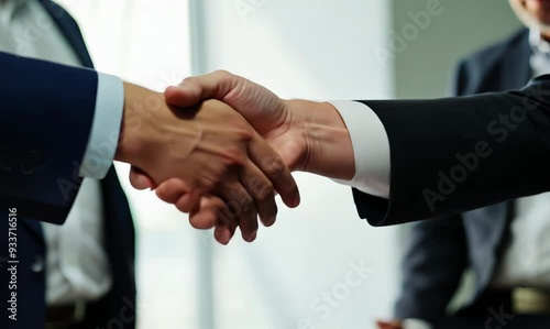 Ukrainian Man Handshaking in Meeting Room