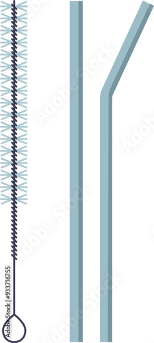 Image of a reusable straw with a cleaning brush, promoting eco-friendly alternatives.