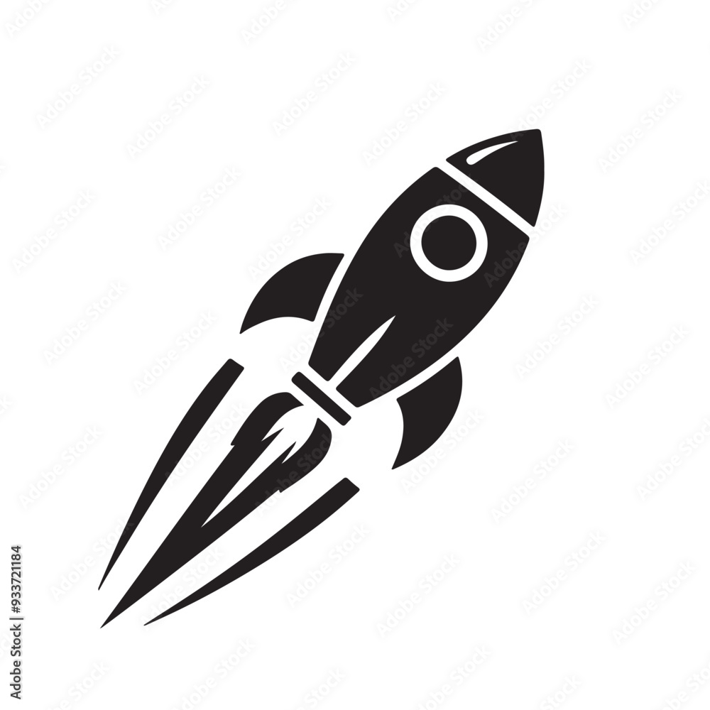ROCKET SILHOUETTE VECTOR , ROCKET ICON ROCKET SILHOUETTE VECTOR , ROCKET ICON