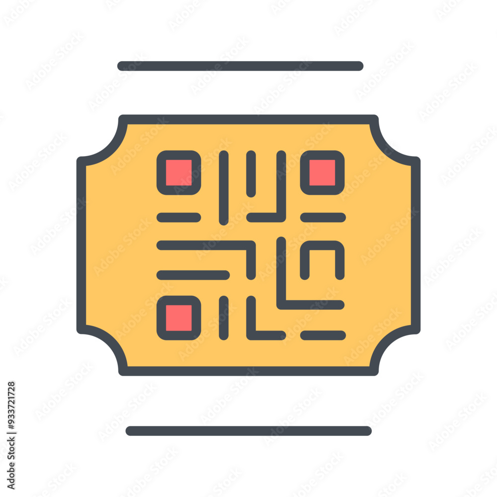 QR Code Ticket Vector Icon QR Code Ticket Vector Icon