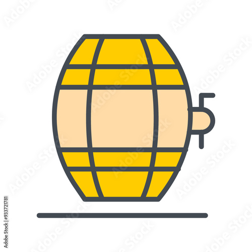 Wine Barrel Rack Vector Icon