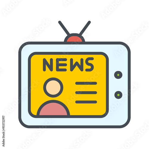 Newsreader Vector Icon