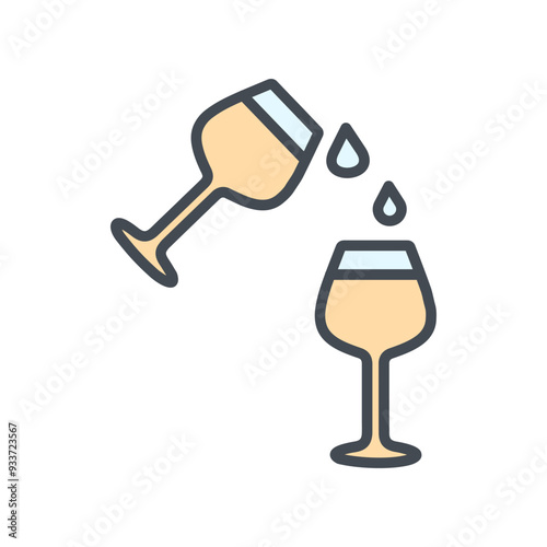 Wine Sip Vector Icon