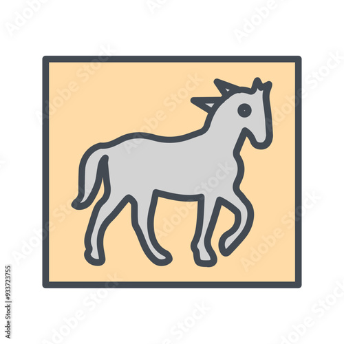 Pin the Tail Game Vector Icon