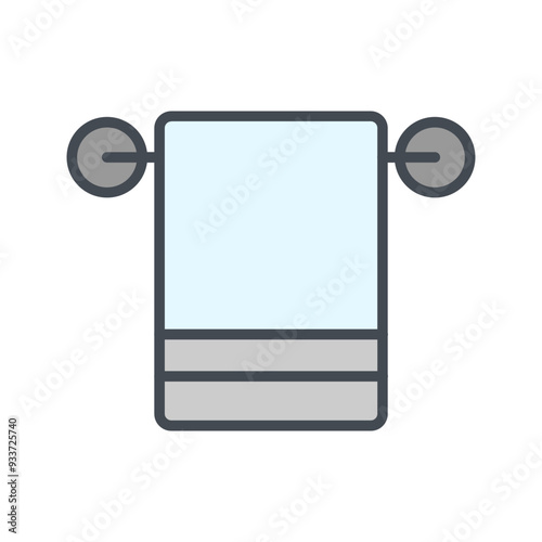 Bath Towels Vector Icon