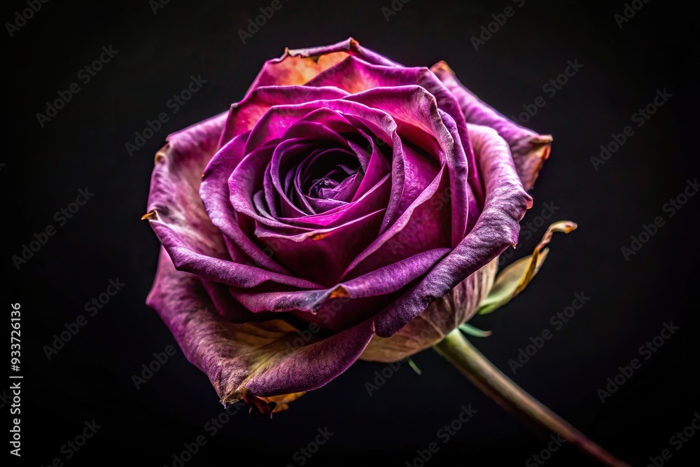 Purple dry rose isolated on black background taken with a fisheye lens, vibrant, flora, withered, contrast, beauty, fisheye, monochrome, elegance, close-up, still life, plant, floral Purple dry rose isolated on black background taken with a fisheye lens, vibrant, flora, withered, contrast, beauty, fisheye, monochrome, elegance, close-up, still life, plant, floral