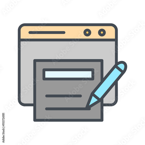 News Blog Vector Icon
