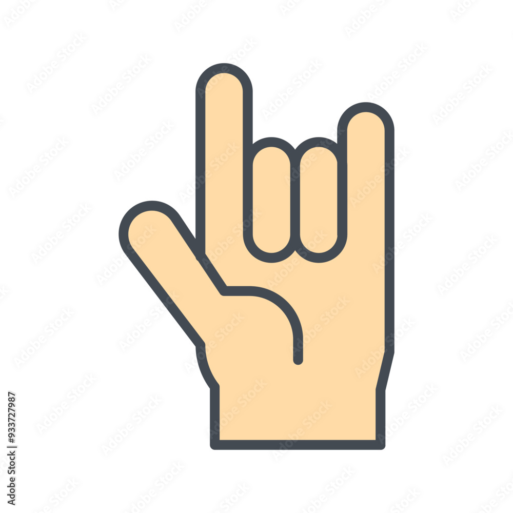 Love You Gesture Vector Icon Love You Gesture Vector Icon