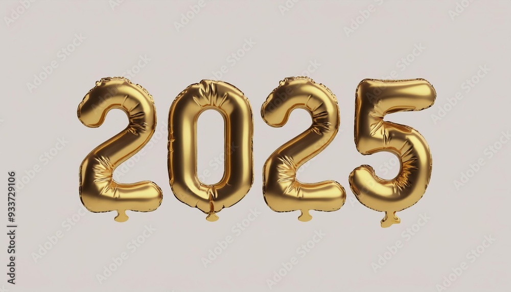 A gold balloon with the number A gold balloon with the number