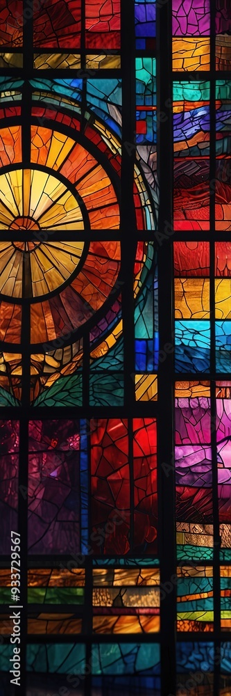Fototapeta premium stained glass concept design
