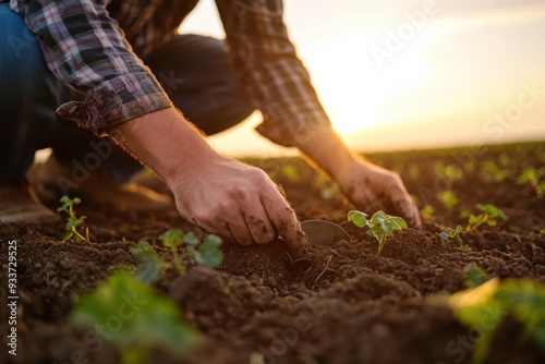 Gardener Planting Seedlings