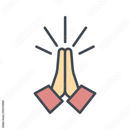 Folded Hands Vector Icon