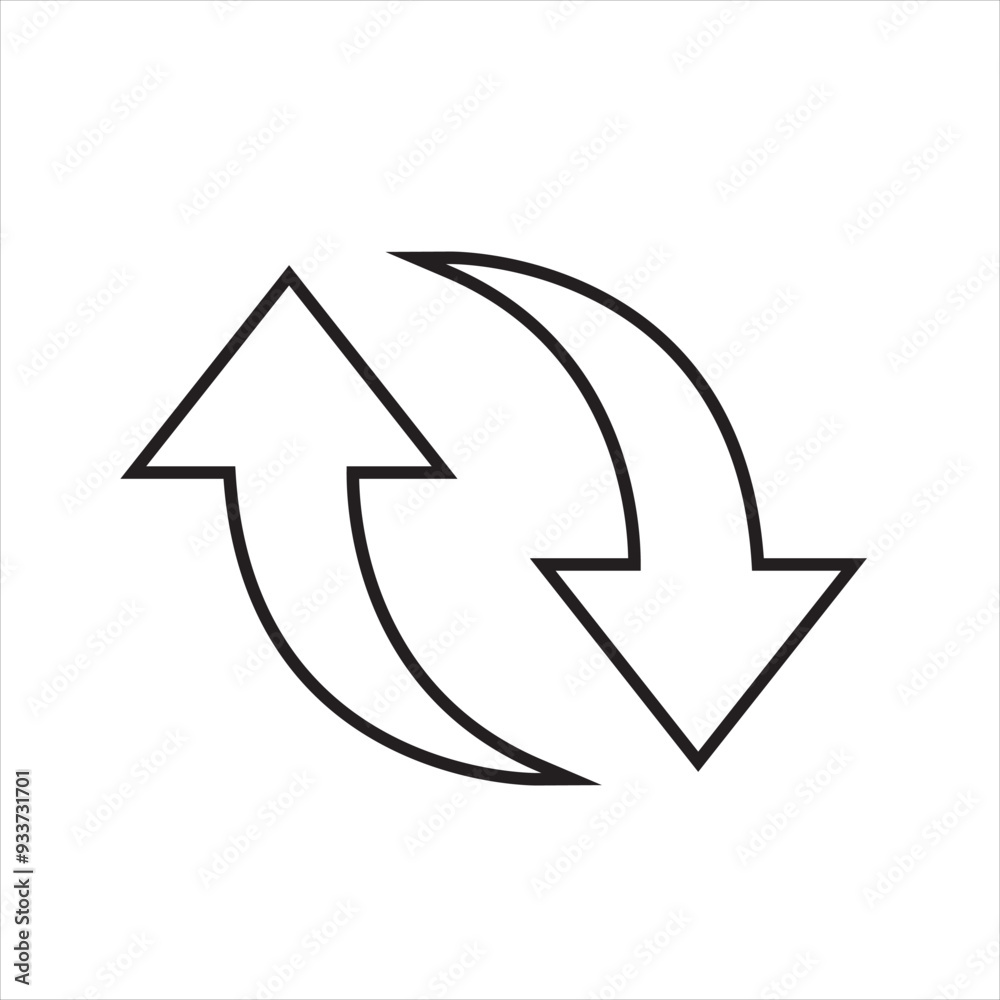 Curved arrow vector. Arrow symbol graphic element. Curved arrow vector. Arrow symbol graphic element.