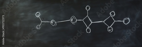 Chalk sketch of the periodic table element Scandinavian with atomic number