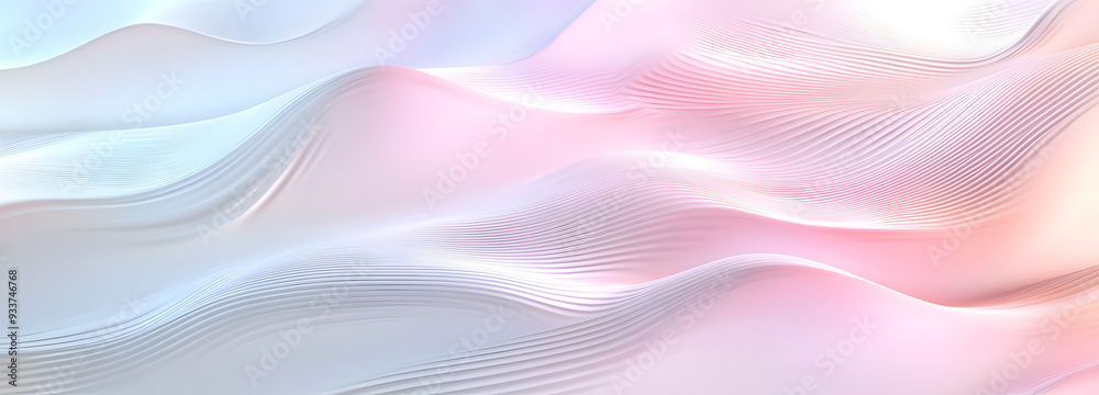 Light gray background with white wavy lines, gradient color in shades of light blue and pink, soft and dreamy atmosphere, light and airy feeling, clean background Light gray background with white wavy lines, gradient color in shades of light blue and pink, soft and dreamy atmosphere, light and airy feeling, clean background
