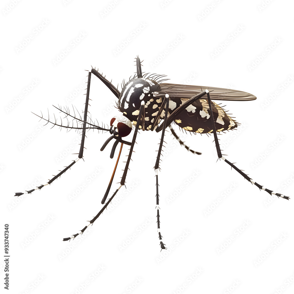Detailed Macro Photography of Zika Virus Mosquito Isolated on Plain White background transparent png Detailed Macro Photography of Zika Virus Mosquito Isolated on Plain White background transparent png