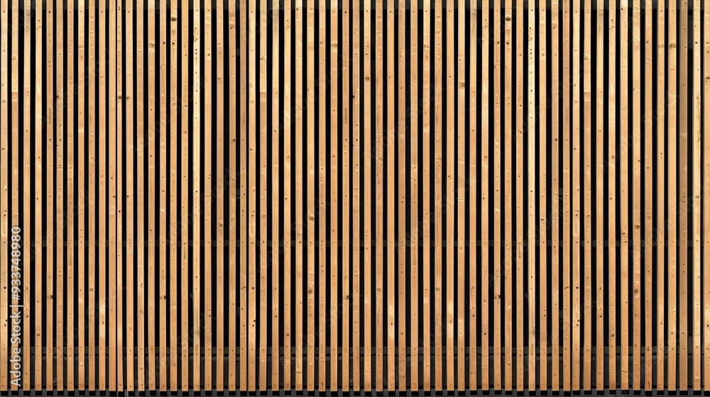 Natural wood paneling for interior design or backdrop, vertical slatted wall background Natural wood paneling for interior design or backdrop, vertical slatted wall background