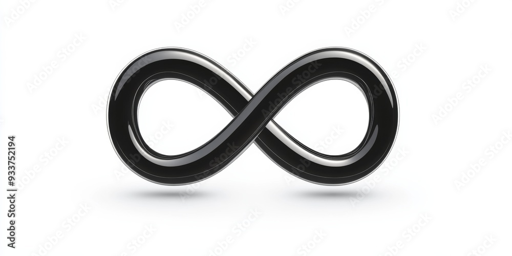 Black Infinity Symbol on White Background, Simple Vector Line Art, Minimalistic Design Black Infinity Symbol on White Background, Simple Vector Line Art, Minimalistic Design